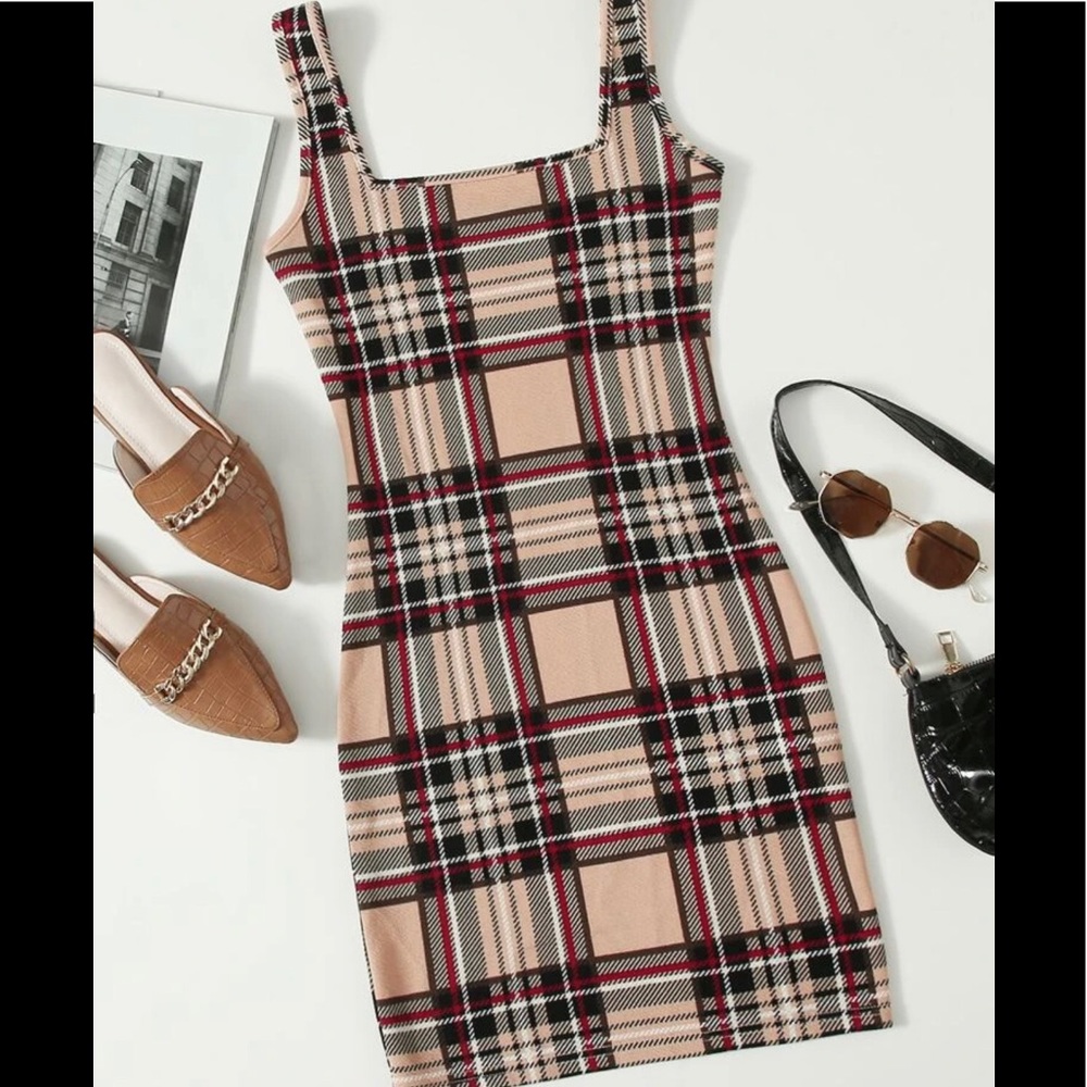 Plaid tank style plus size 3x 4x dress